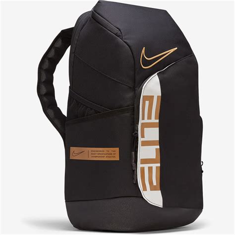 Nike Elite Pro Backpack - Black/White/Metallic Gold - Accessories | Pro ...