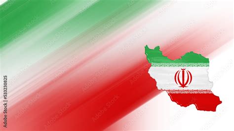 Map of Iran, flag map Stock Illustration | Adobe Stock