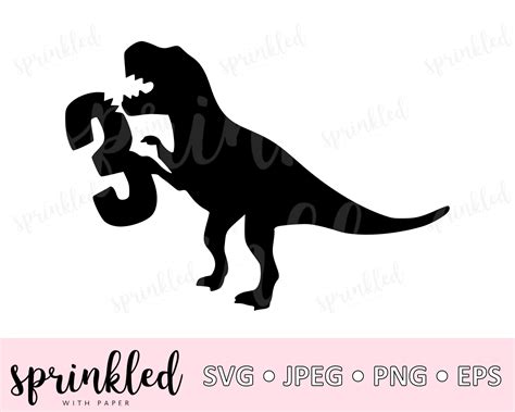 Svg-Dateien für Cricut Dinosaurier SVG 3. Geburtstag Dino | Etsy