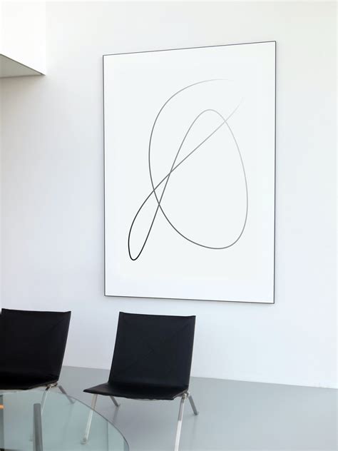 Abstract Line Art Print, Black and White, Minimal Neutral Squiggly Ink Poster, Scandinavian Wall ...