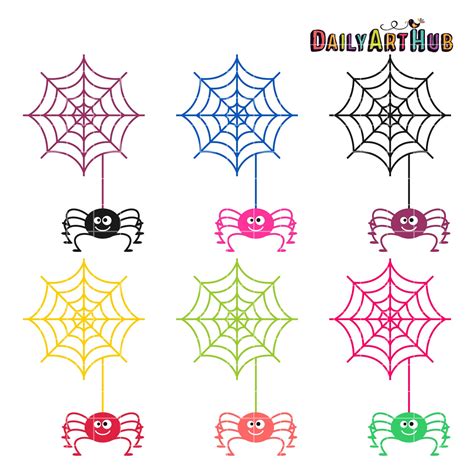 Halloween Spiders Clip Art Set – Daily Art Hub // Graphics, Alphabets & SVG