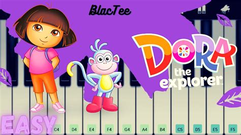 DORA THE EXPLORER | Theme Song | EASY Piano Tutorial - YouTube