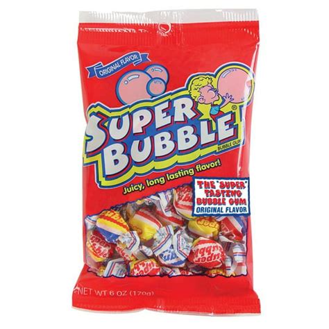 Super Bubble Bubble Gum, Original, 6 Ounce Bag - Walmart.com - Walmart.com