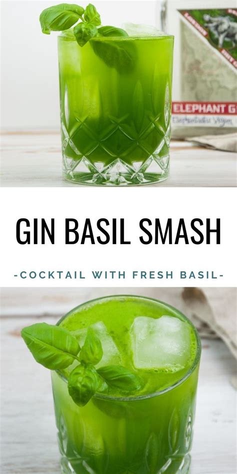 Gin Basil Smash Recipe - Elephantastic Vegan