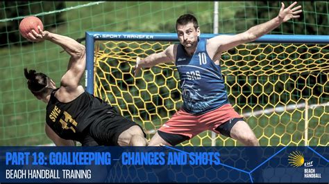 Beach handball training part 18: Goalkeeping - changes and shots - YouTube