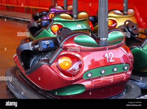 Bumper cars at the amusement park Stock Photo - Alamy