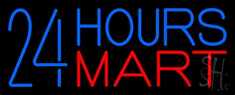 24 Hours Mini Mart LED Neon Sign - Mini Mart Neon Signs - Everything Neon