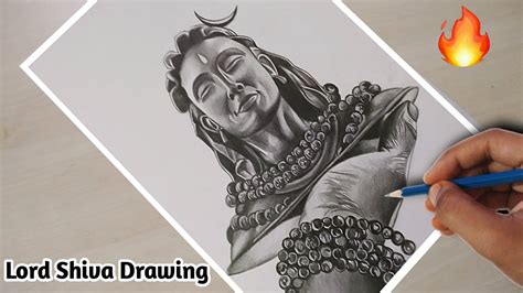 LORD SHIVA Drawing With Pencil | Shiv ji Drawing | Mahadev Drawing ...