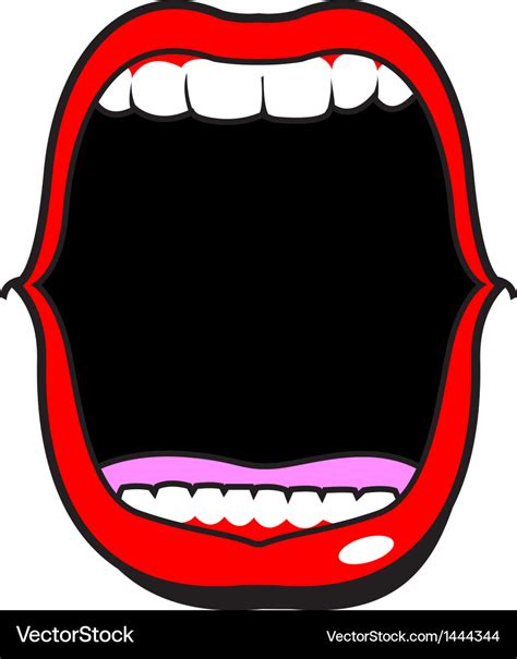 Wide open mouth Royalty Free Vector Image - VectorStock