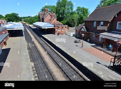 Sheffield Park Heritage railway station in the UK in summertime Stock Photo - Alamy