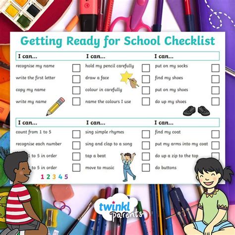 Getting Ready for School Checklist | School checklist, School readiness ...