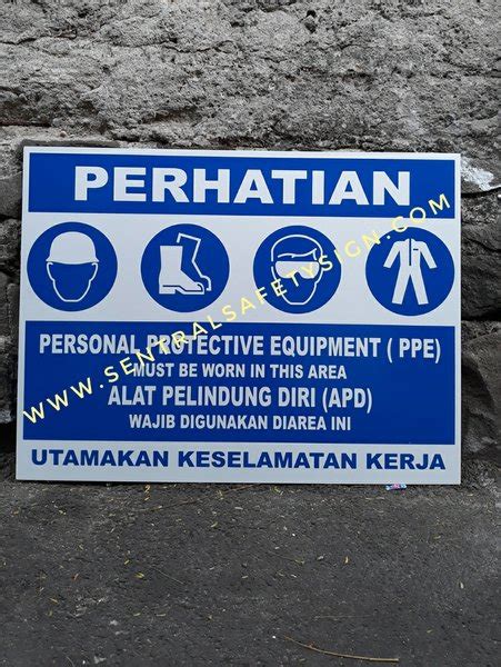 Jual Rambu Wajib APD 80x60cm di Lapak SENTRAL SAFETY SIGN | Bukalapak