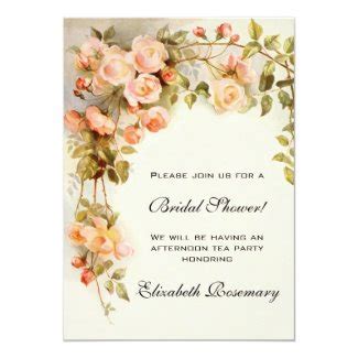 Elegant Vintage Floral Bridal Shower Invitations - Themed bridal shower ...