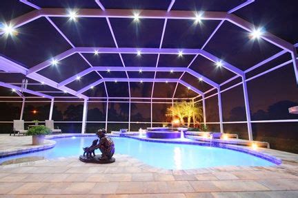 LED Swimming Pool Enclosure Lighting | Lanai lighting | Pinterest ...