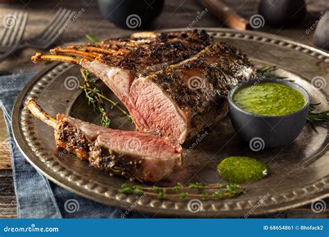 Homemade Herb Roast Lamb stock image. Image of delicacy - 68654861