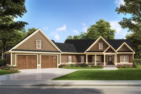 Craftsman House Plan with Angled Garage Under 2,200 Square Feet - 360077DK | Architectural ...