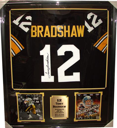 36x44 Autographed Jersey Frame - Terry Bradshaw Pittsburgh Steelers