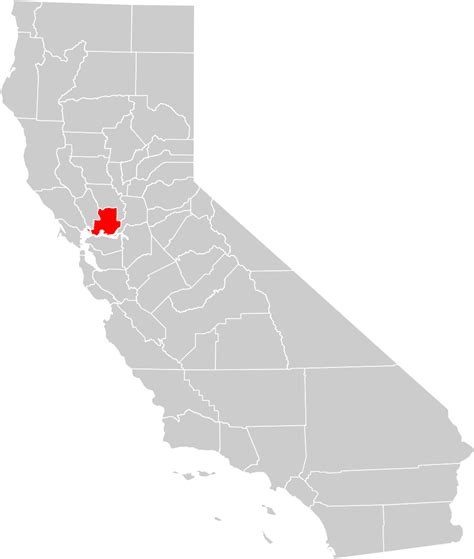 California County Map (solano County Highlighted) - MapSof.net