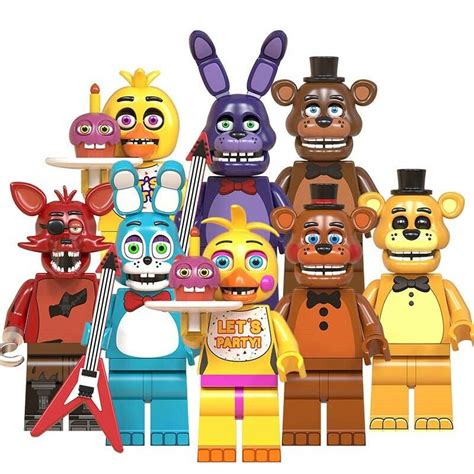 8 Pcs FNAF Minifigures Five Nights at Freddy's Golden | Etsy