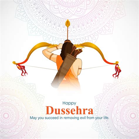 Premium Vector | Vector illustration of Happy Dussehra greeting