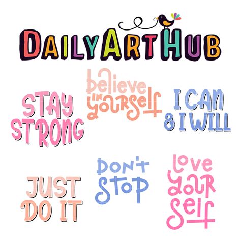 2022 Affirmation and Motivational Words Collection Clip Art – Daily Art Hub // Graphics ...