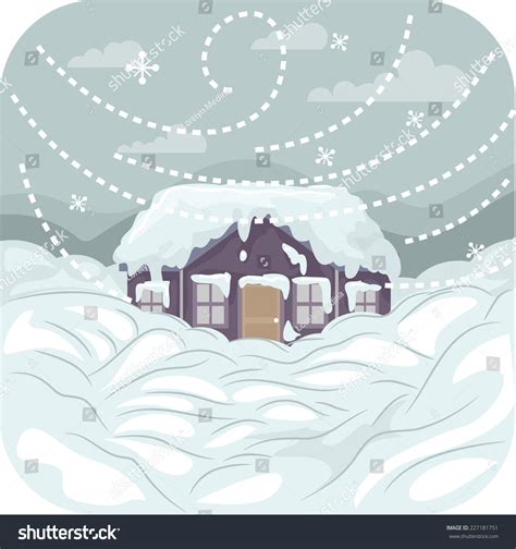 Illustration Featuring Strong Blizzard Stock Vector (Royalty Free ...