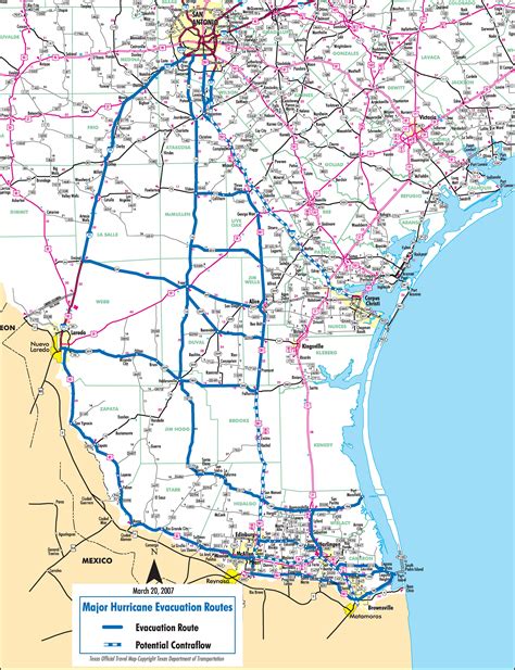 Pharr Texas Hurricane Evacuation Route Map • mappery