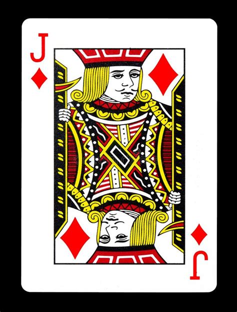 Jack of Diamonds Playing Card, Stock Image - Image of single, frontal ...