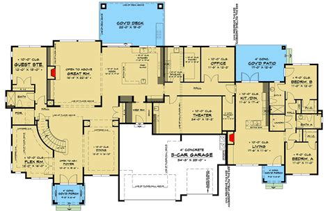 European-style House Plan with 2 Bedroom ADU Attached - 666093RAF | Architectural Designs ...