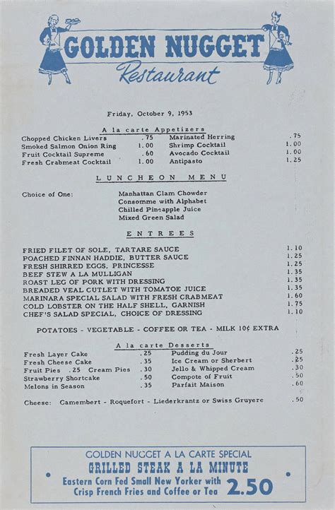 Menu, Casino - Golden Nugget Restaurant, Downtown, Las Veg… | Flickr