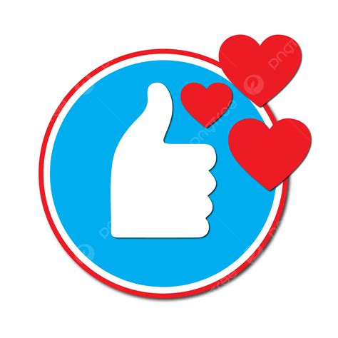 Facebook Like Button Clipart Transparent PNG Hd, Facebook Fb Like Love Reaction Vector Button ...