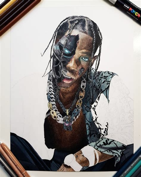 Cyborg Travis Scott Fine Art Print | Etsy