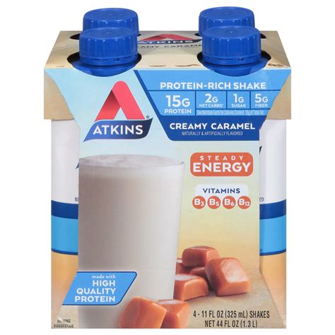 Save on Atkins Protein Energy Shake Creamy Caramel Low Carb - 4 pk Order Online Delivery | Giant