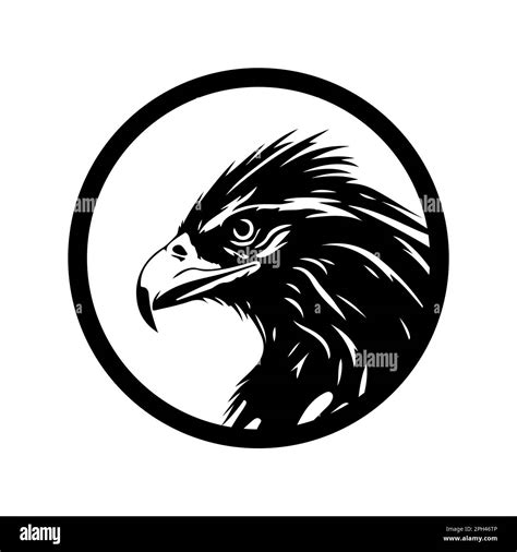 Eagle logo design. Abstract eagle head. Eagle face black emblem. Vector ...