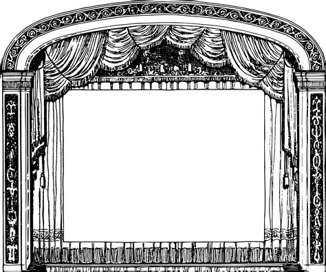 Clipart - Stage Curtain Frame