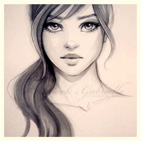 Girl Face Realistic Drawing - Drawing Skill