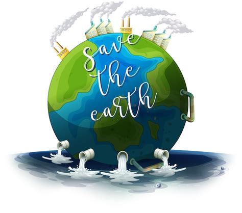 Free Vector | Save the earth poster