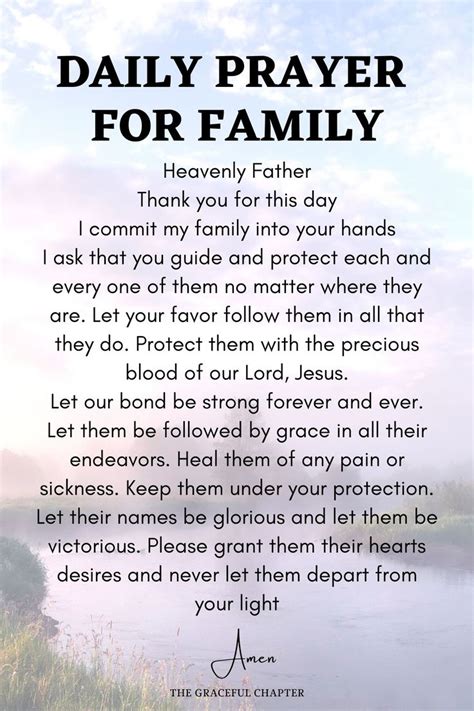 Daily Prayer for Family | Good prayers, Prayer for family, Prayer for today