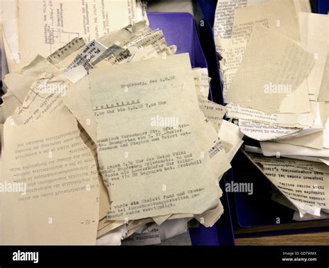 Reconstruction of Stasi files Stock Photo - Alamy