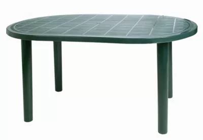 Buy Resol Gala Outdoor Oval Garden Table - Green Plastic - 140 x 90cm from our Plastic Garden ...
