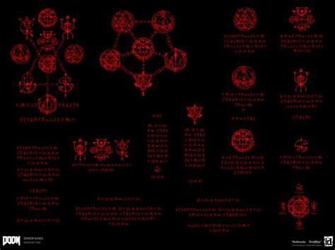 Emerson Tung on Twitter: "Sentinel and Maykr Runes and Writings, done for DOOM Eternal. # ...