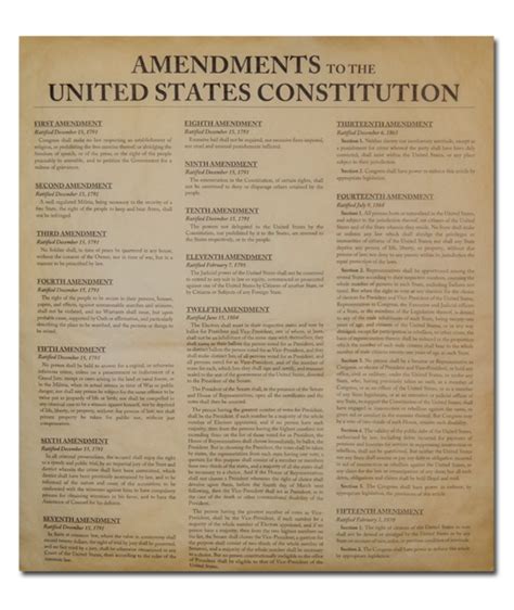 Amendments to the United States Constitution, high quality, genuine ...