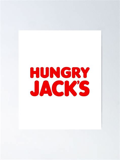 "hungry jacks restaurant logo" Poster for Sale by Carlespu | Redbubble