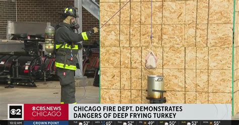 Chicago Fire Department demonstrates dangers of deep frying turkey ...