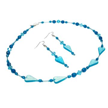Handmade Blue Beaded Jewelry Set Blue, Blue, Rings, Beaded PNG Transparent Image and Clipart for ...