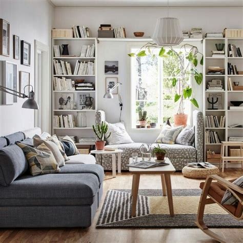 Sitting area with couch and window seats | Home Decor | Ikea living room