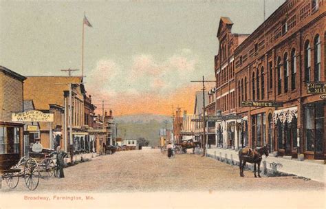 Farmington Maine Broadway Street Scene Antique Postcard K94486 - Mary L. Martin Ltd. Postcards