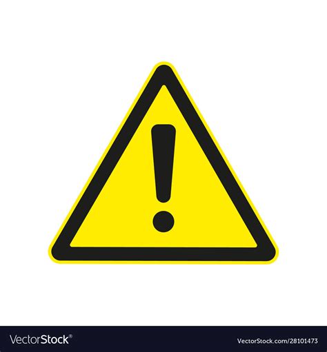 Warning sign danger yellow triangle Royalty Free Vector