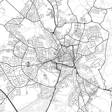 Downtown vector map of Wakefield. Very detailed version for infographic ...