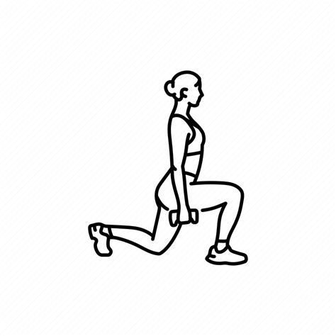 Woman, lunges, dumbbells icon - Download on Iconfinder